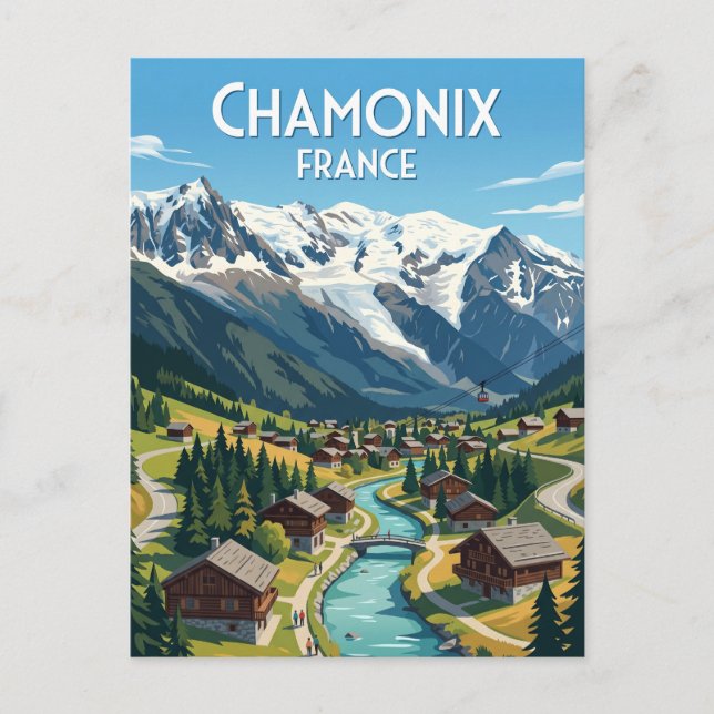 Cartão Postal Chamonix França (Frente)