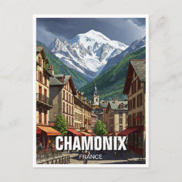 Cartão Postal Chamonix França Mont Blanc