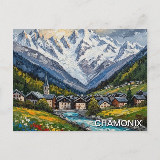 Cartão Postal Chamonix França Mont Blanc (Frente)