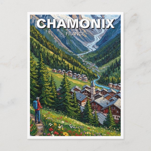 Cartão Postal Chamonix França Mont Blanc (Frente)