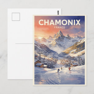 Cartão Postal Chamonix França Viagem Antiga