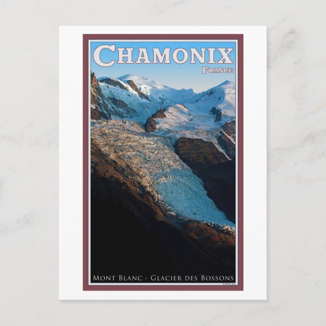 Cartão Postal Chamonix - Glacier des Bossons (Frente)