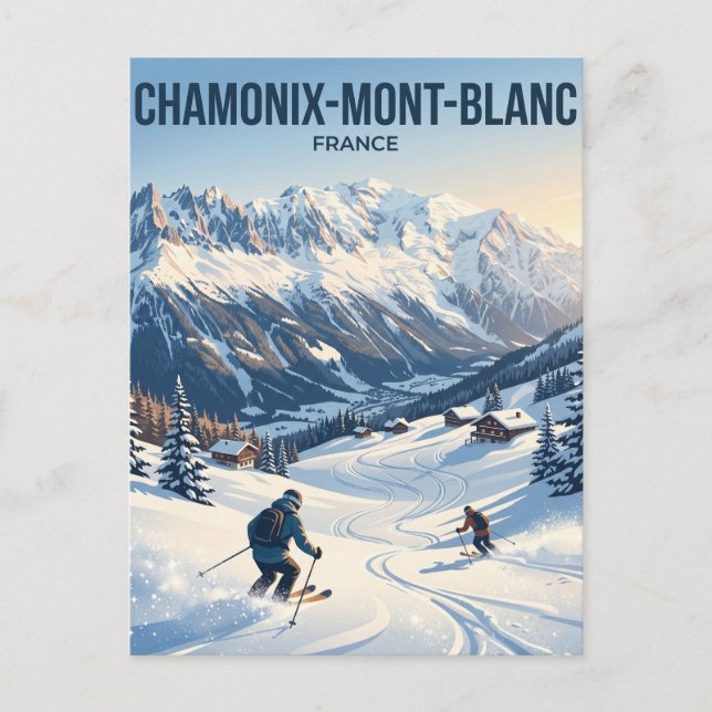 Cartão Postal Chamonix-Mont-Blanc França (Frente)