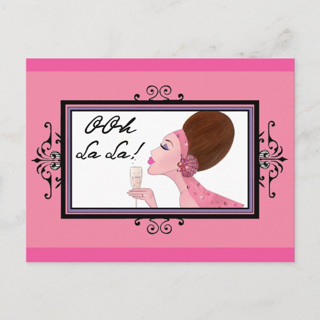 Cartão Postal Champagne Diva (Frente)