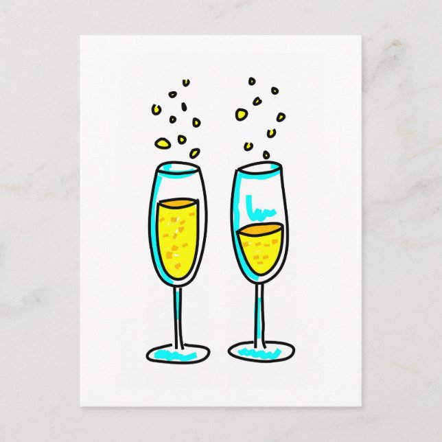Cartão Postal champanhe (Frente)
