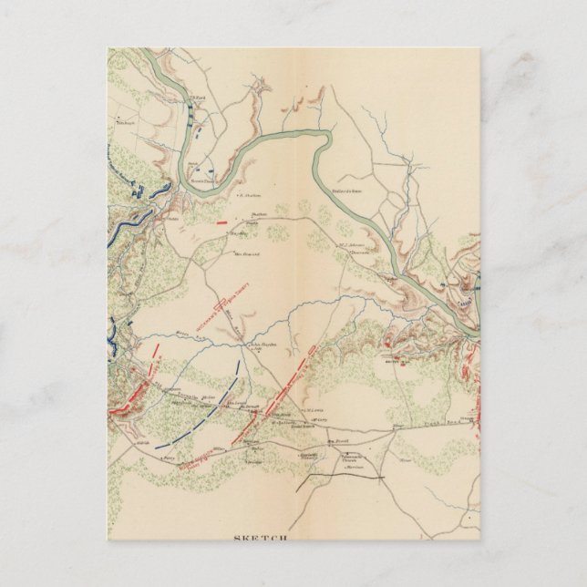 Cartão Postal Chancellorsville, Igreja Salem, Fredericksburg (Frente)