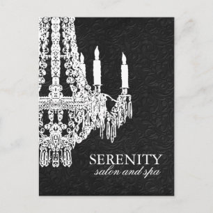 Cartão Postal Chandelier - Cartão-postal de propaganda Spa