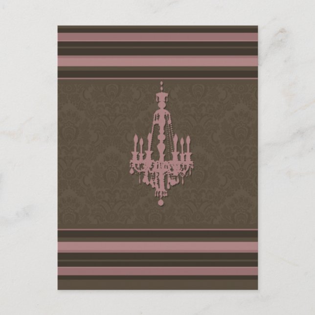 Cartão Postal Chandelier Francês (Frente)