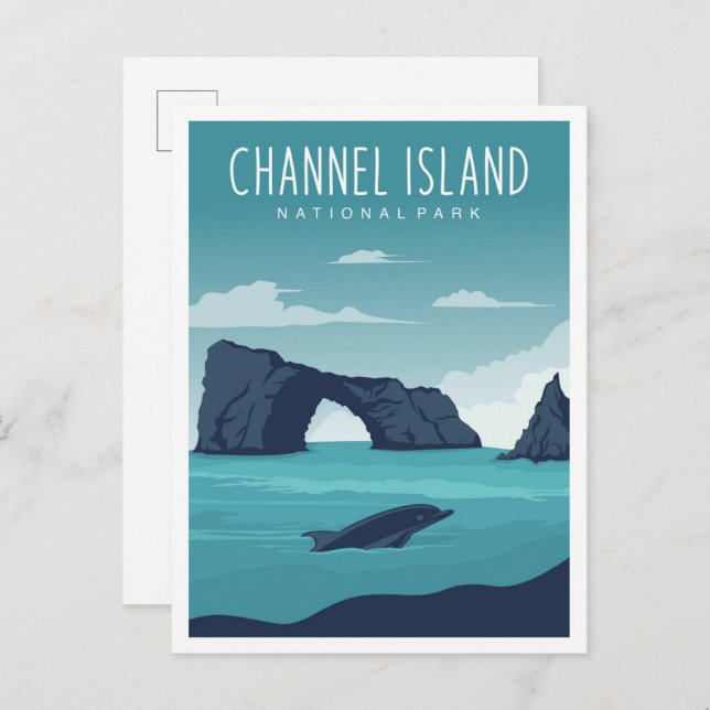 Cartão Postal Channel Island National Park Viagem da Califórnia (Frente/Verso)