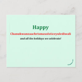 Cartão Postal Chanukwanzaachrismasolsticeyulediwali