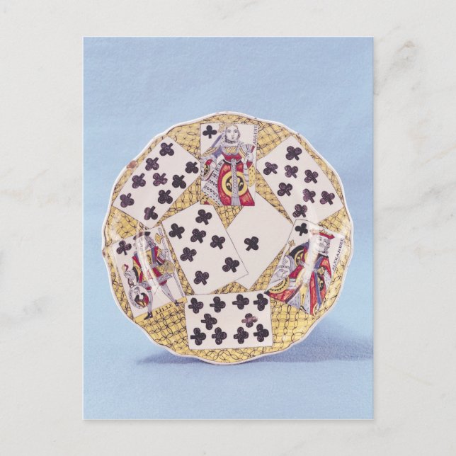 Cartão Postal Chapa decorada com trompe l'oeil (Frente)