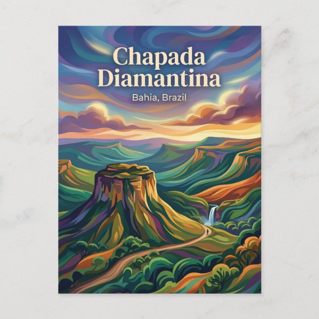 Cartão Postal Chapada Diamantina Brasil (Frente)