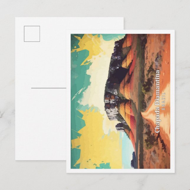 Cartão Postal Chapada Diamantina Pop Art Viagem (Frente/Verso)