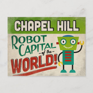 Cartão Postal Chapel Hill North Carolina Robot - Funny Vintage