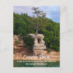 Cartão Postal Chapel Rock Lago Superior Nacional Shoreline