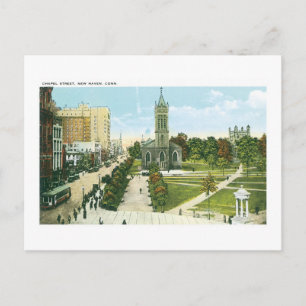 Cartão Postal Chapel Street, New Haven, Connecticut