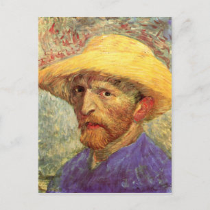 Cartão Postal Chapéu de palha autorretrato (F526)Van Gogh de art