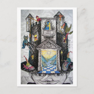 Cartão Postal chapéu engraçado