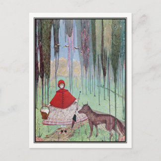 Cartão Postal Chapéu Vermelho Pequeno de Harry Clarke