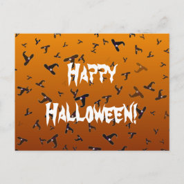Cartão Postal Chapéus de Bruxa de Halloween