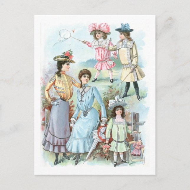 Cartão Postal Chapéus de Moda dos anos 1900 (Frente)