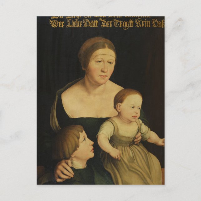 Cartão Postal Charity ou The Family of the Artist, c.1528 (Frente)