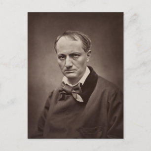 Cartão Postal Charles Baudelaire por Étienne Carjat