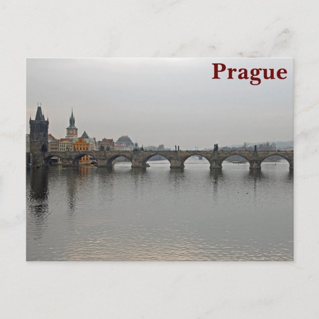 Cartão Postal Charles Bridge, Praga (Frente)