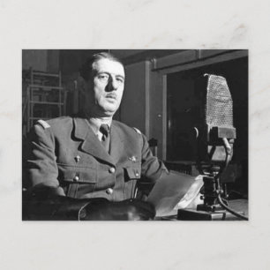Cartão Postal Charles De Gaulle Portrait