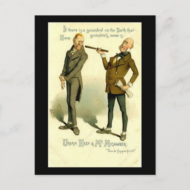 Cartão Postal Charles Dickens, David Copperfield (Frente)