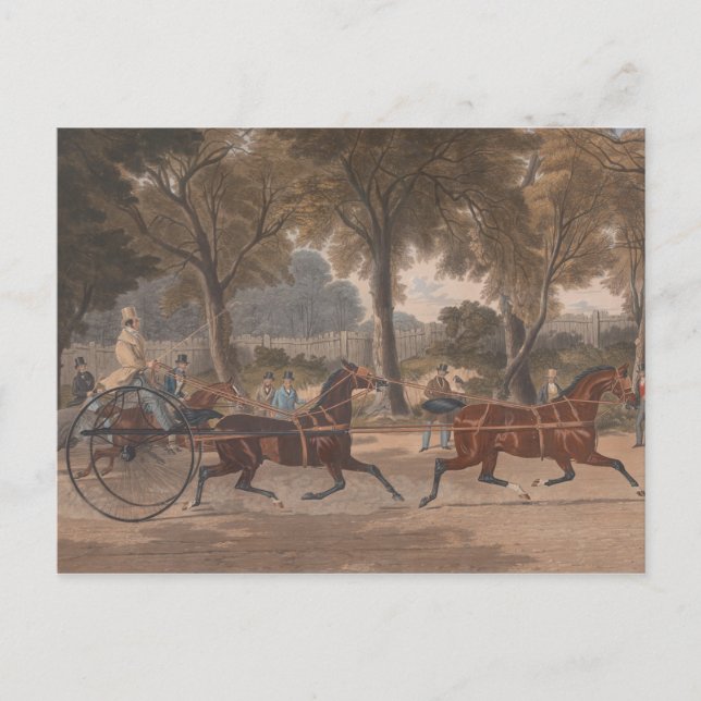 Cartão Postal Charles Hunt - Extraordinary Trotting Match (Frente)