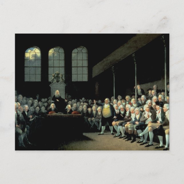 Cartão Postal Charles James Fox Dirigindo-se à Assembleia (Frente)