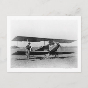 Cartão Postal Charles Lindbergh com o Sargento