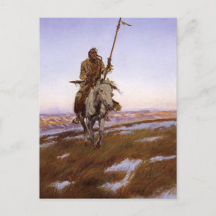 Cartão Postal Charles Marion Russell - Cree Indian