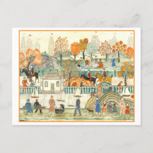 Cartão Postal Charles Prendergast Painting, Central Park em Qued