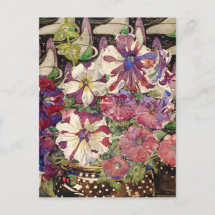 Cartão Postal Charles Rennie Mackintosh - Petunias
