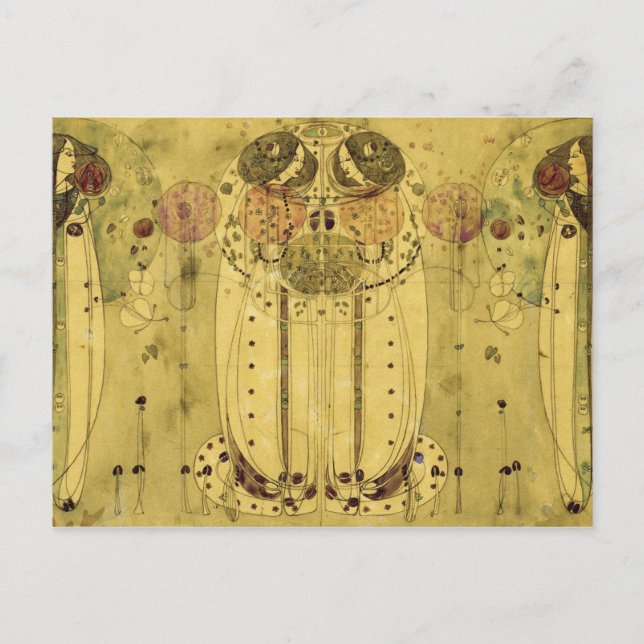 Cartão Postal Charles Rennie Mackintosh - The Wassail (Frente)