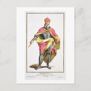 Cartão Postal Charles V (1500-58) de "Receuil des Estampes, re