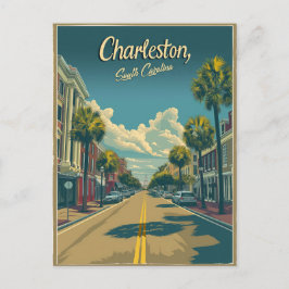 Cartão Postal Charleston, Carolina do Sul: A Vintage