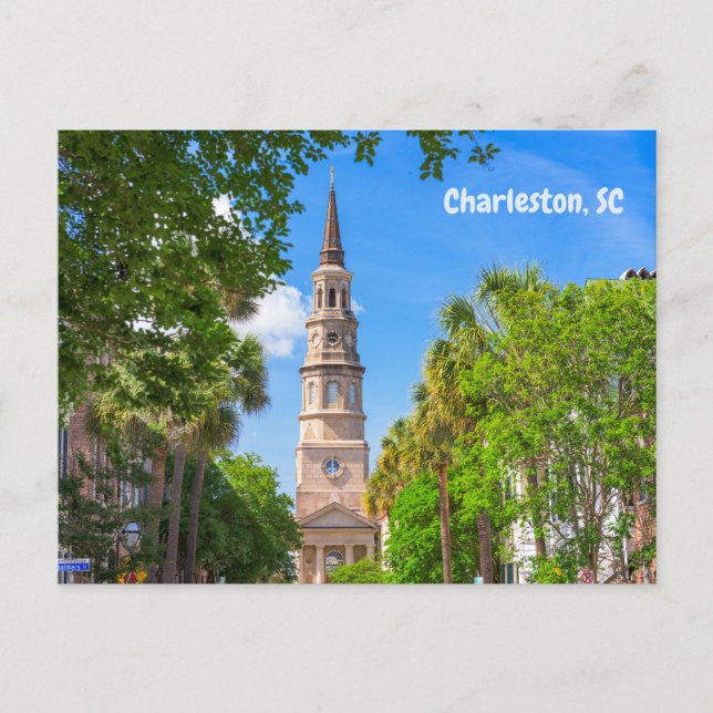 Cartão Postal Charleston, Centro histórico da Carolina do Sul (Frente)