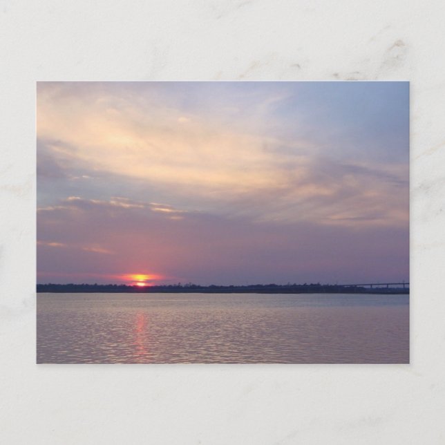 Cartão Postal Charleston, SC Sunset (Frente)