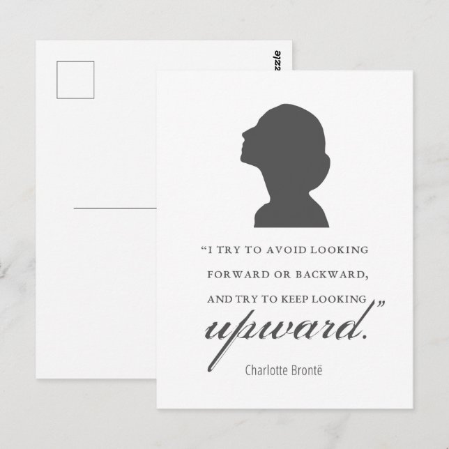 Cartão Postal Charlotte Bronte - Continue Olhando Para Cima - Br (Frente/Verso)