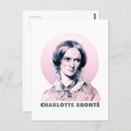 Cartão Postal Charlotte Bronte Pink Richmond - Retrato de Pintur