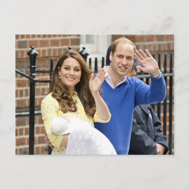 Cartão Postal Charlotte Elizabeth Diana - Ingleses querem Kate (Frente)
