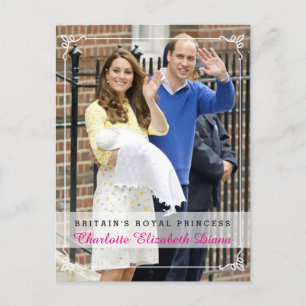 Cartão Postal Charlotte Elizabeth Diana - Princesa Real Britânic