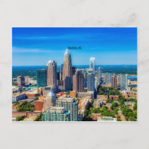 Cartão Postal Charlotte, fotografia da NC Skyline