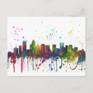 CARTÃO POSTAL CHARLOTTE, NORTE DA CAROLINA SKYLINE