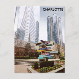 Cartão Postal Charlotte North Carolina City Park Skyline Viagem