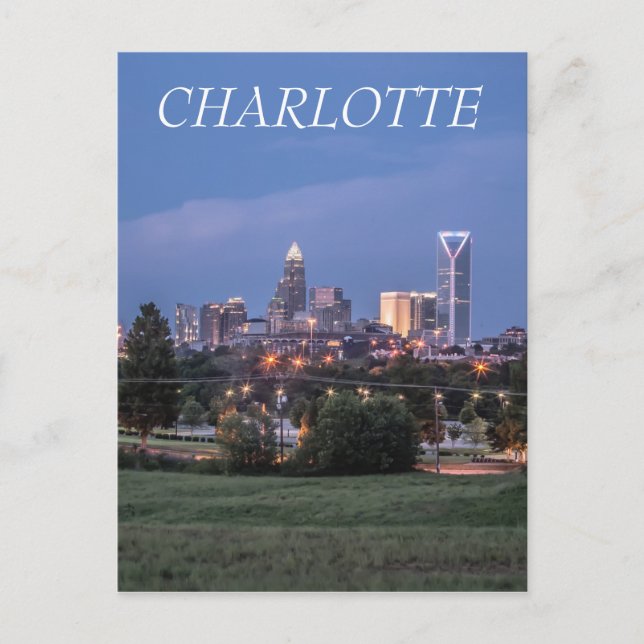 Cartão Postal Charlotte Skyline (Frente)