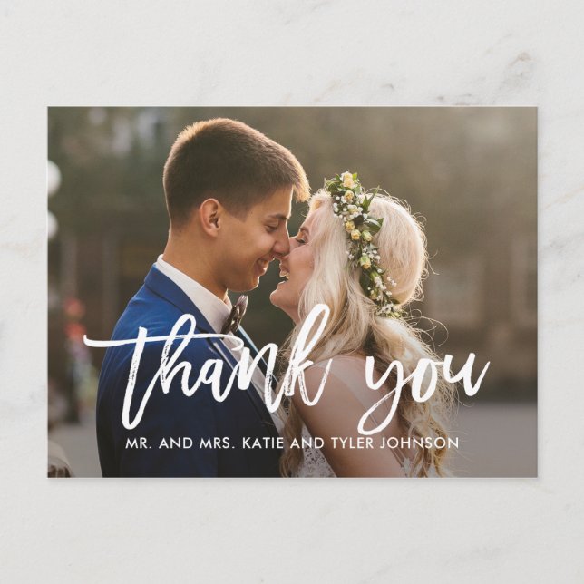 Cartão Postal Charm Bruto Obrigado Cartões-postais (Frente)